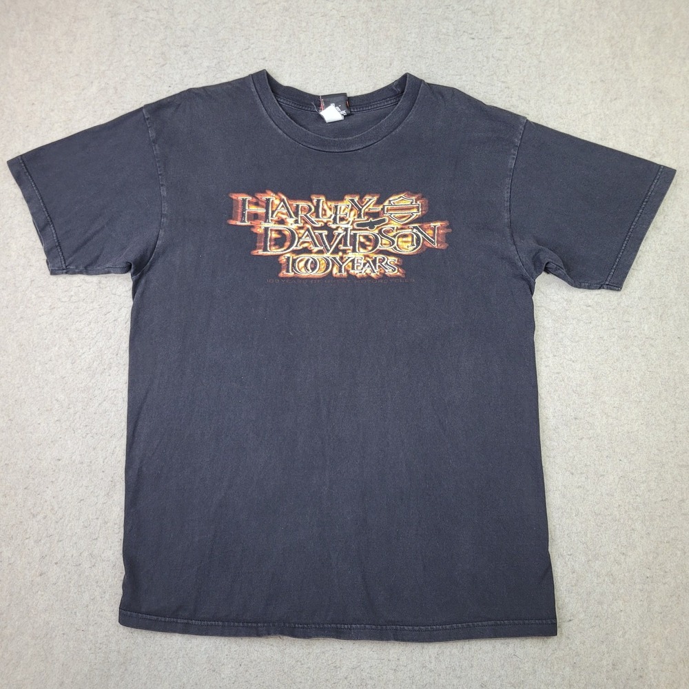 Vintage Harley-Davidson Motorcycle Shirt Mens XL‎ 100th Year 2003 Biker Tee